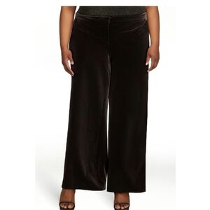 SOFÍA VERGARA BLACK VELVET WIDELEG TROUSER